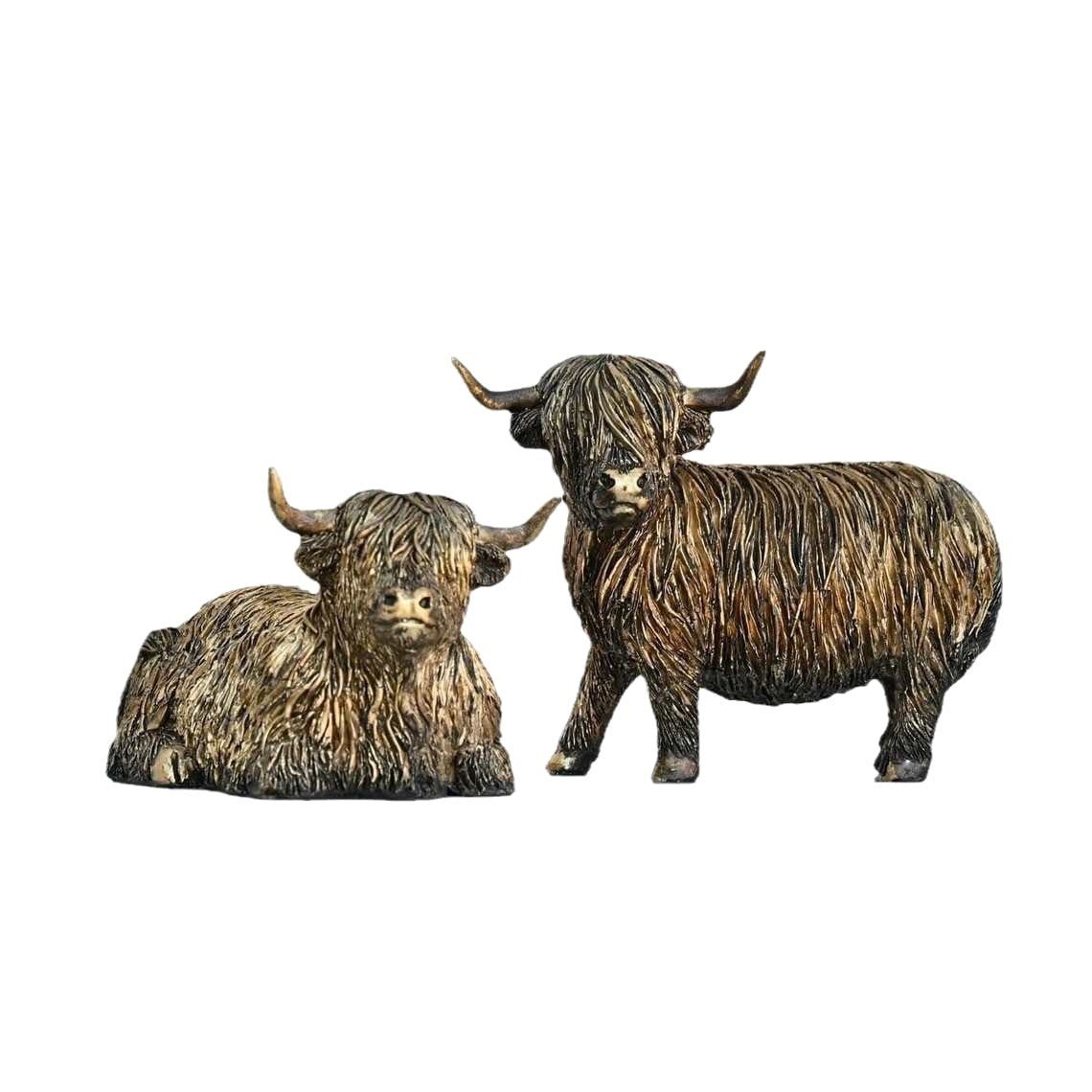 Decorative Highland Cow Figurine Homeandso