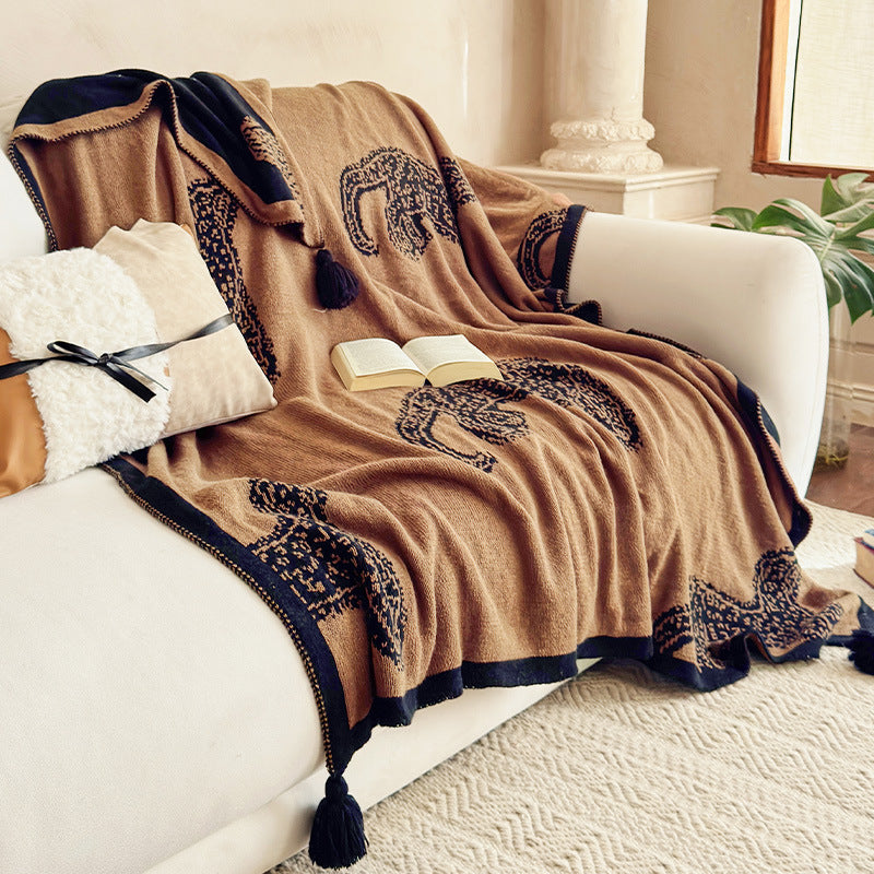 Cozy Animal Print Throw Blanket