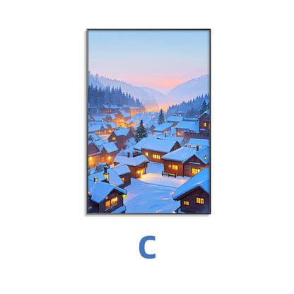 Winter Wonderland Scene Framed Wall Art Homeandso