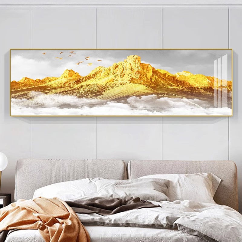 Modern Abstract Mountain Landscape Canvas Art Homeandso
