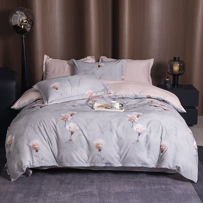 Nature-Inspired Botanical Print Duvet Cover Set