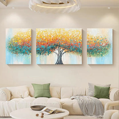 Abstract Tree Triptych Canvas Wall Art Homeandso