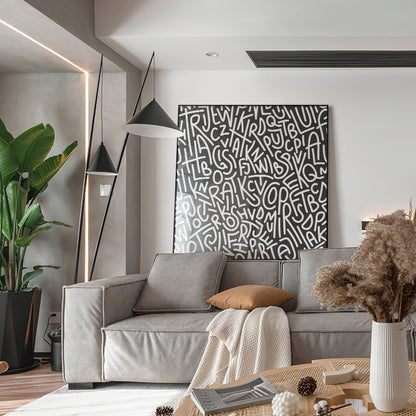 Abstract Typography Wall Art Homeandso