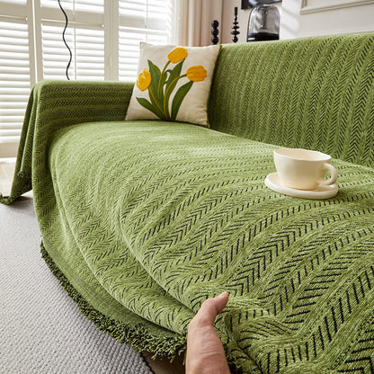 Cozy Textured Knit Throw Blanket