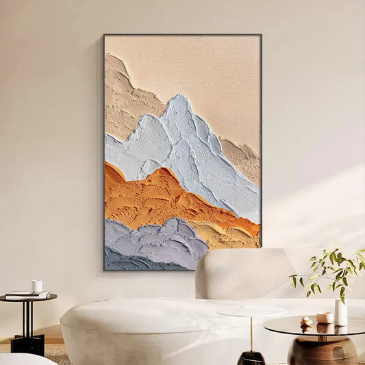 Textured Mountain Landscape Canvas Artwork Homeandso