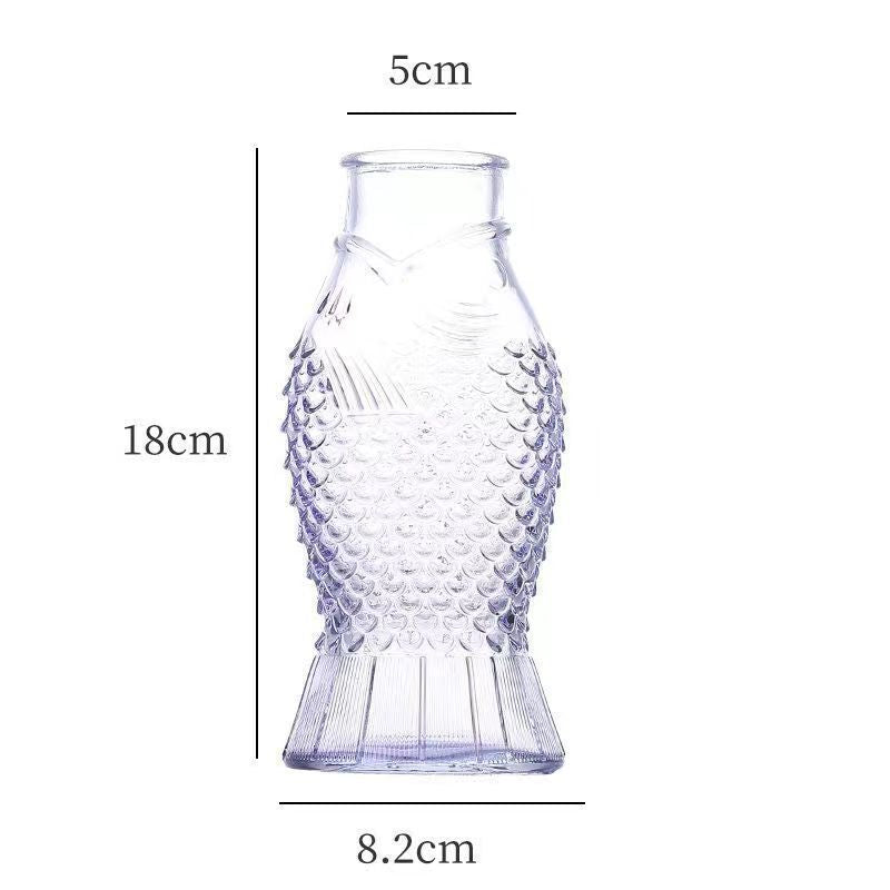 Fish-Shaped Decorative Glass Vase