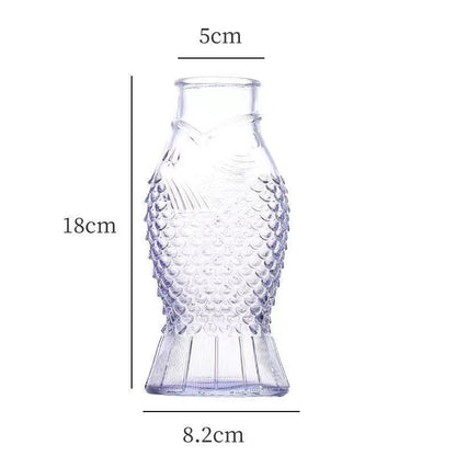 Fish-Shaped Decorative Glass Vase