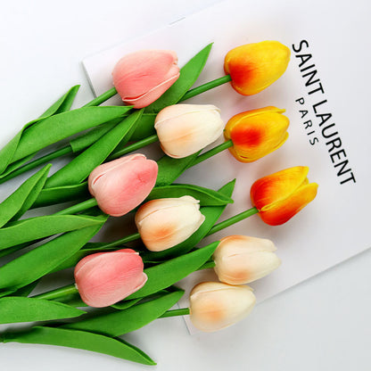 Realistic Faux Tulip Bouquet Arrangement