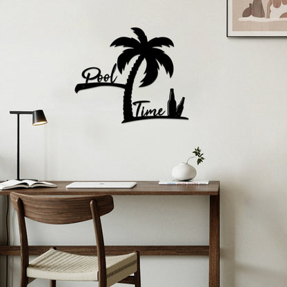 Decorative Palm Tree Pool Sign Homeandso