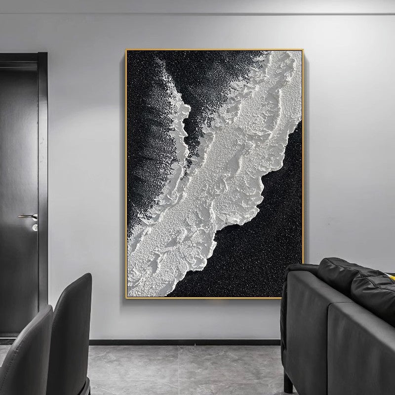Coastal Wave Textured Canvas Artwork Homeandso
