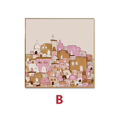 Artistic Village Landscape Framed Print Homeandso