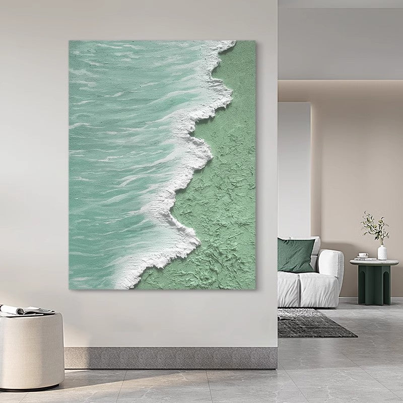 Textured Coastal Wave Relief Canvas Art Homeandso