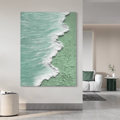 Textured Coastal Wave Relief Canvas Art Homeandso