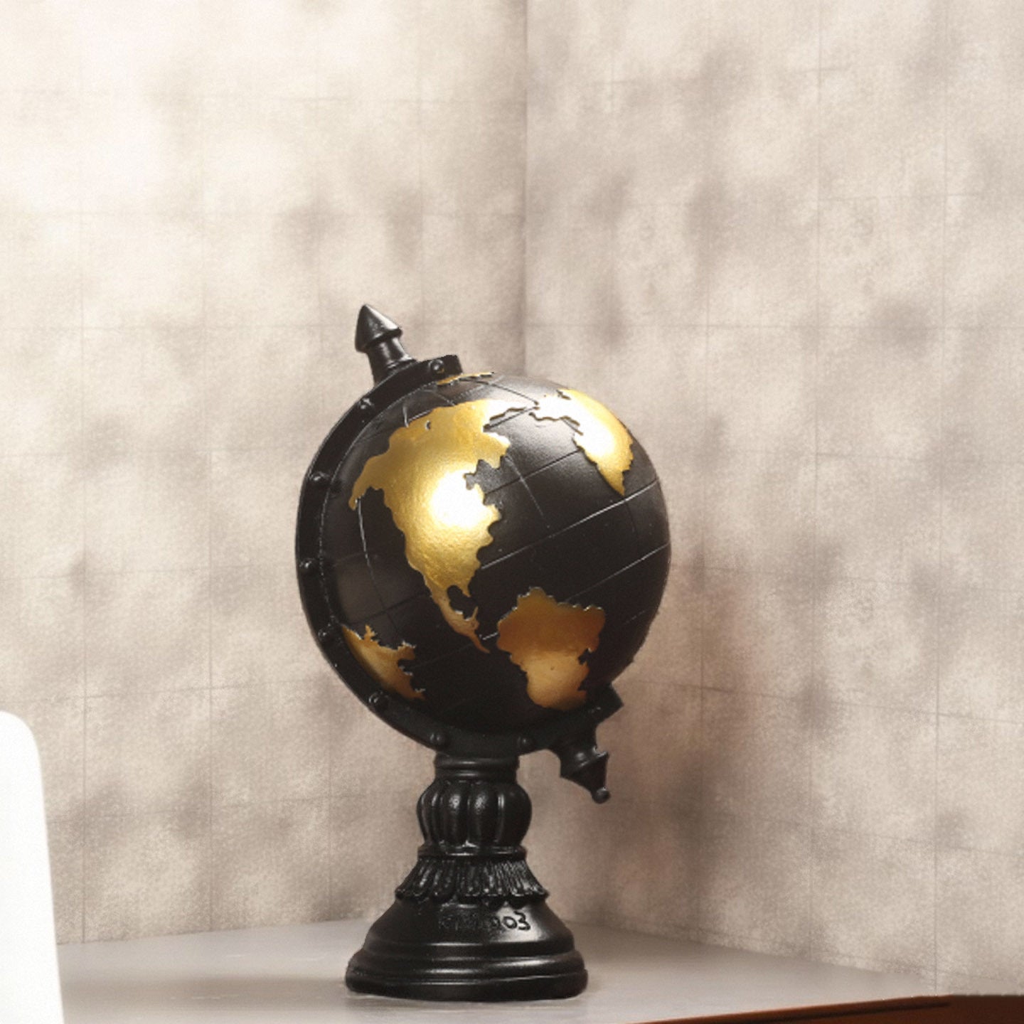 Home Decor Antique Black Globe Homeandso
