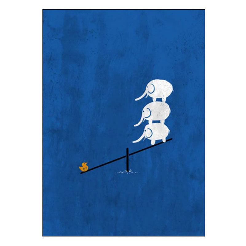Playful Animal Illustration Canvas Art Homeandso