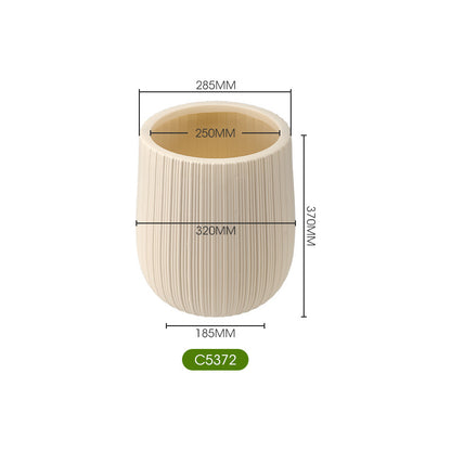 Homeandso Decorative Ribbed Ceramic Planter