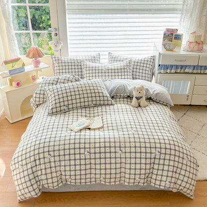 Playful Cartoon Print Duvet Cover Set Homeandso