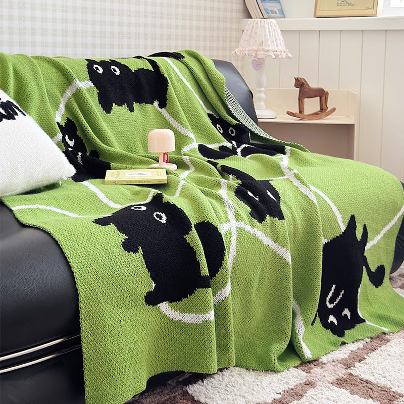 Cat Pattern Decorative Throw Blanket