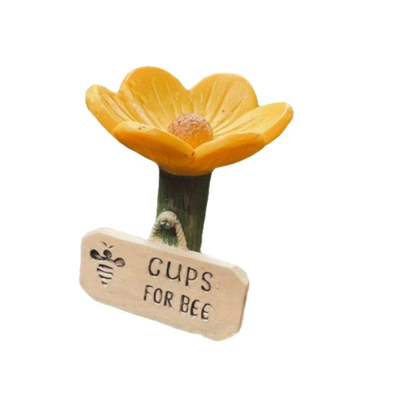 Decorative Bee Resource Flower Stake Homeandso