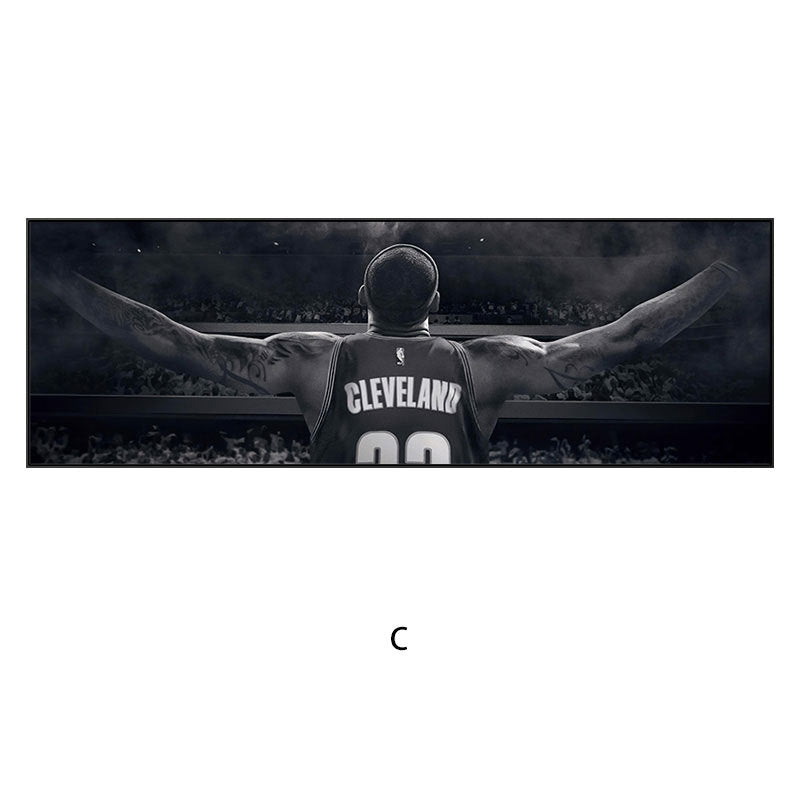Men's Stylish Basketball Action Wall Art Print Homeandso