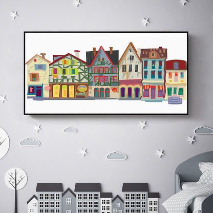 Framed Illustrative Cityscape Wall Art Homeandso