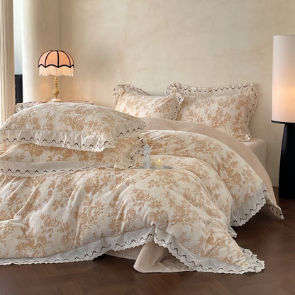 Decorative Floral Printed Duvet Cover Set Homeandso