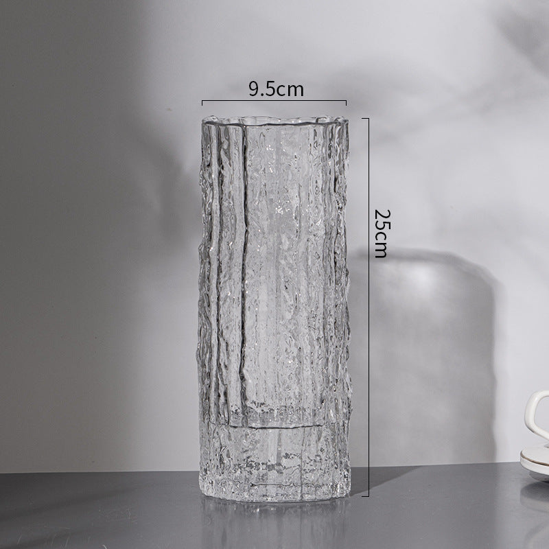 Textured Glass Water Vase