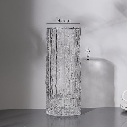 Textured Glass Water Vase
