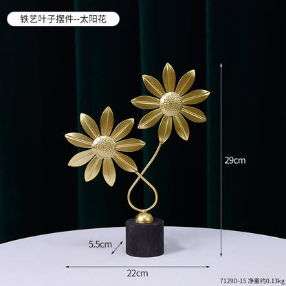 Decorative Metal Floral Sculpture Homeandso