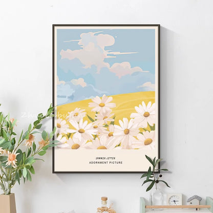 Decorative Framed Daisy Wall Art Homeandso