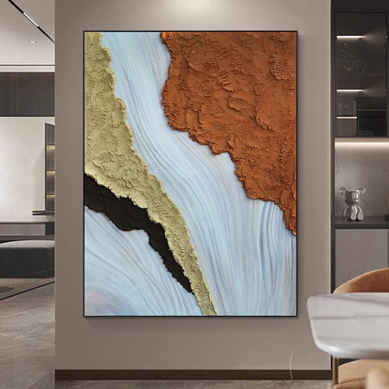 Abstract Textured Oil Painting Homeandso