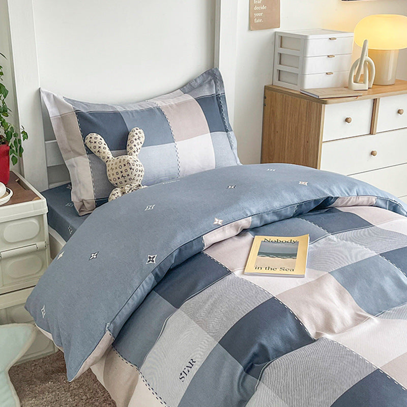 Modern Plaid Bedding Set Homeandso