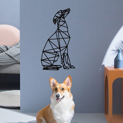 Geometric Dog Silhouette Wall Art Homeandso