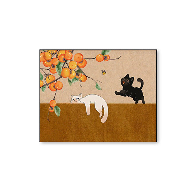 Whimsical Cat-Themed Framed Wall Art Homeandso