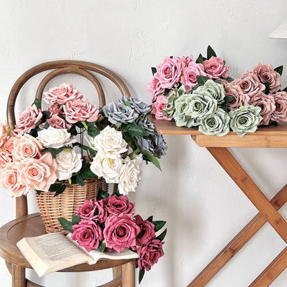 Realistic Faux Floral Rose Bouquet