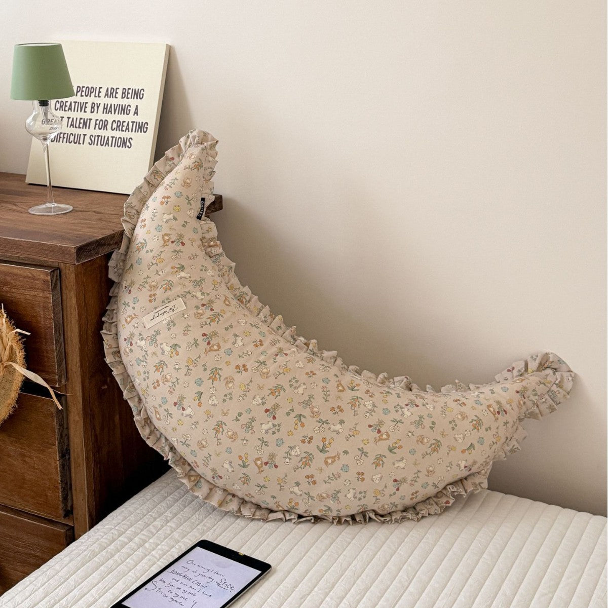 Decorative Moon Shaped Decorative Support Pillow Homeandso