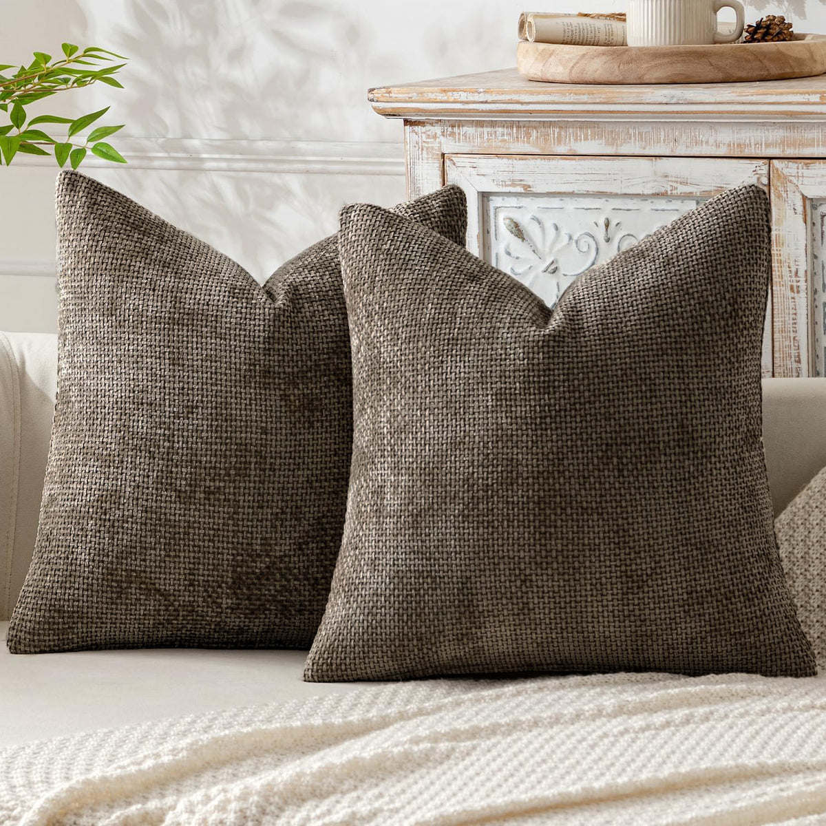 Textured Chunky Weave Decorative Cushion