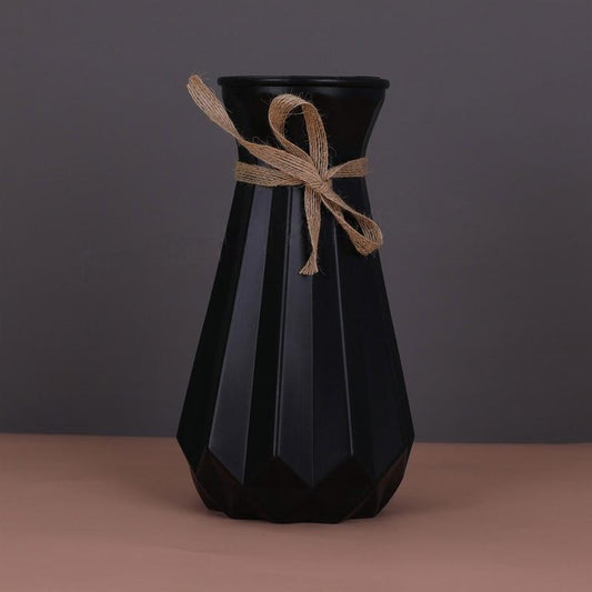 Textured Geometric Decorative Flower Vase