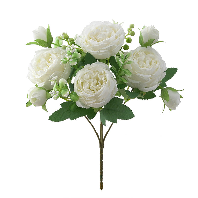 Faux Floral Rose Bouquet Arrangement