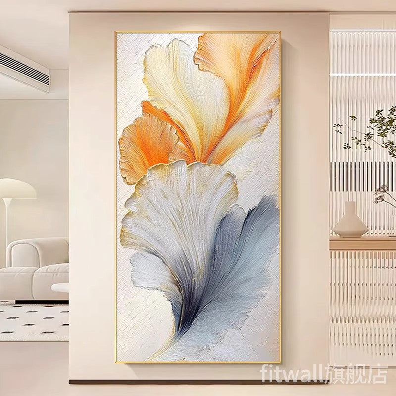 Embossed Floral Canvas Wall Art Homeandso