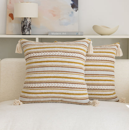 Woven Textured Decorative Pillow