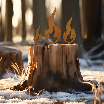 Metal Flame Garden Stake Homeandso