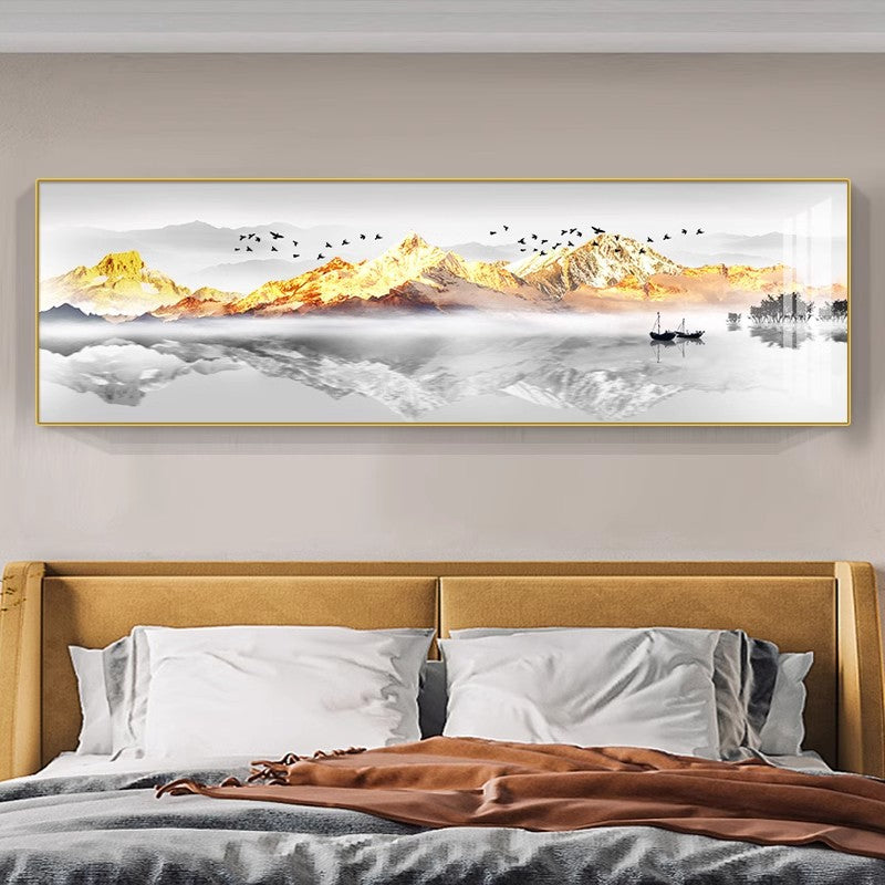 Modern Abstract Mountain Landscape Canvas Art Homeandso