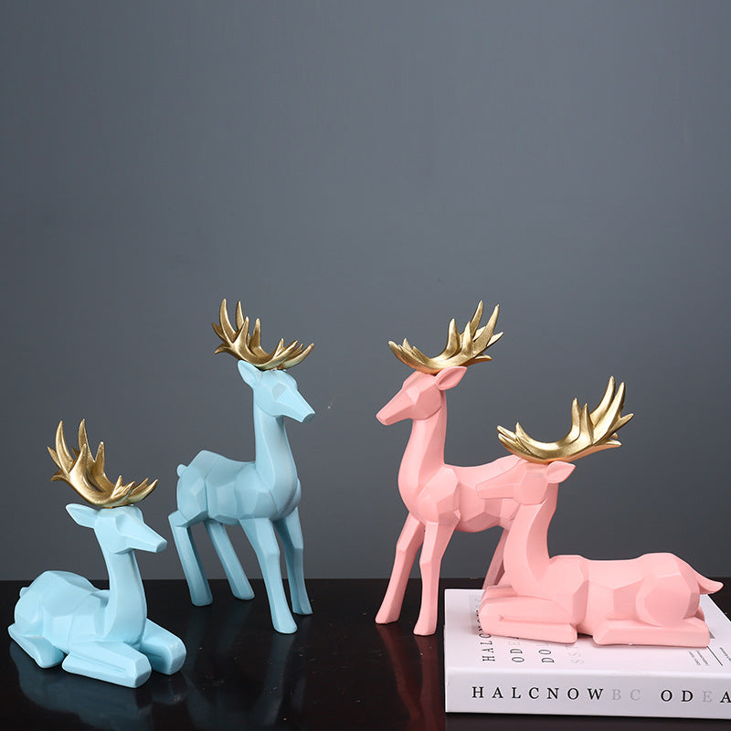 Decorative Resin Deer Sculpture Homeandso