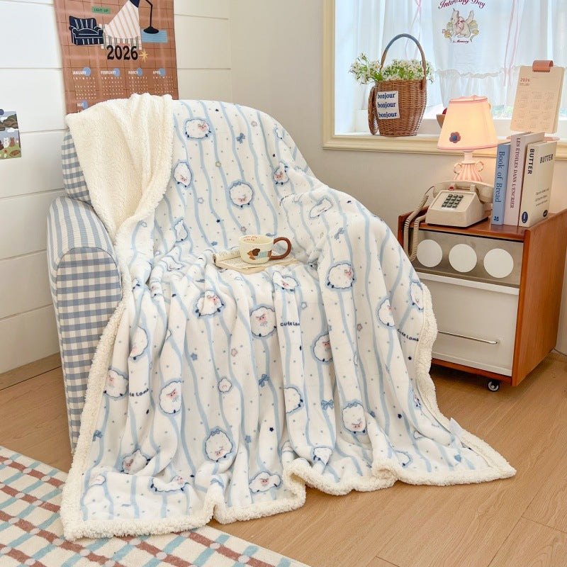 Plush Checkered Throw Blanket