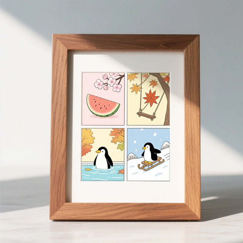 Whimsical Penguin Themed Art Frame