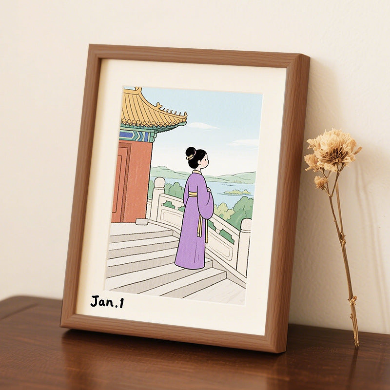 Artistic Framed Illustration Artwork