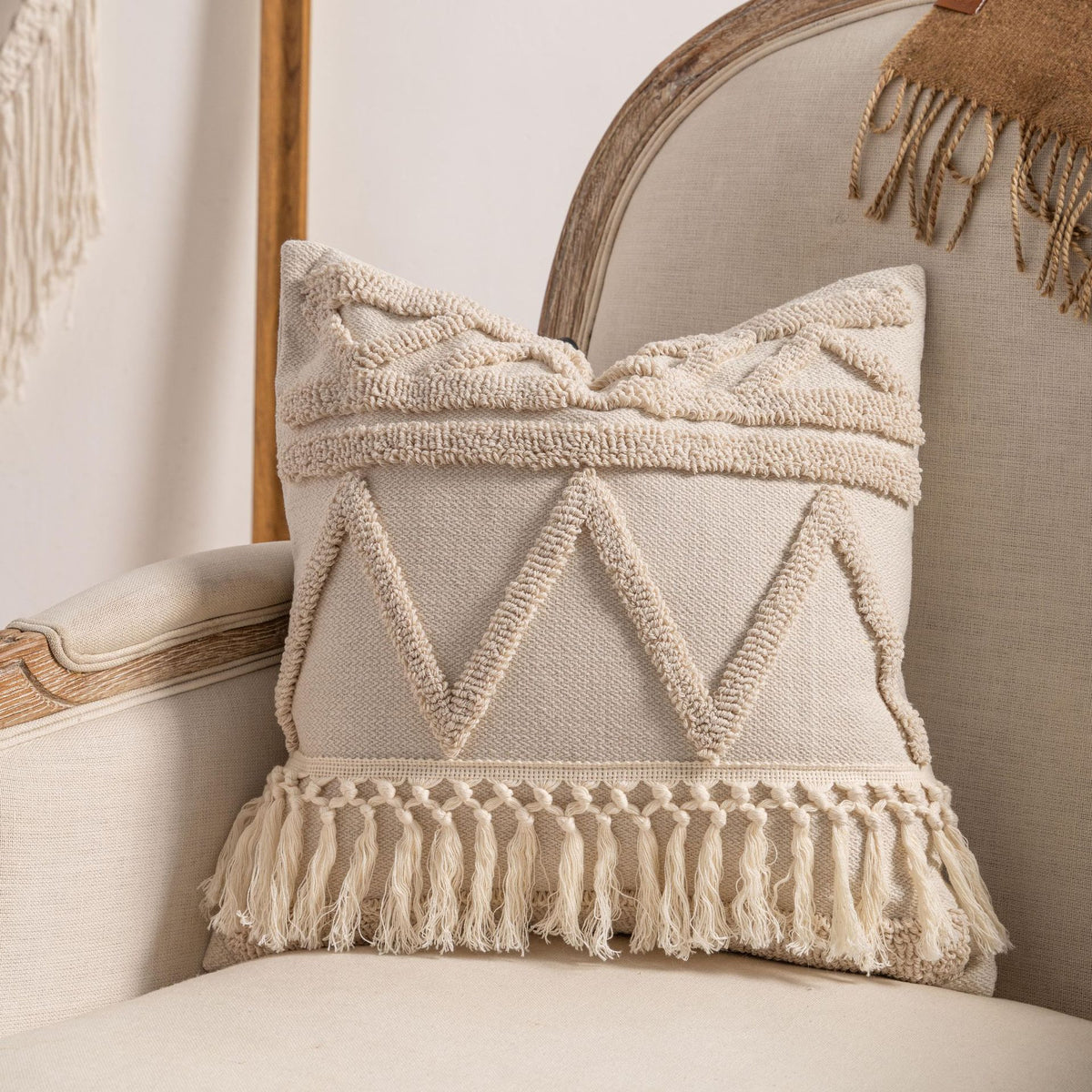 Decorative Textured Throw Pillow