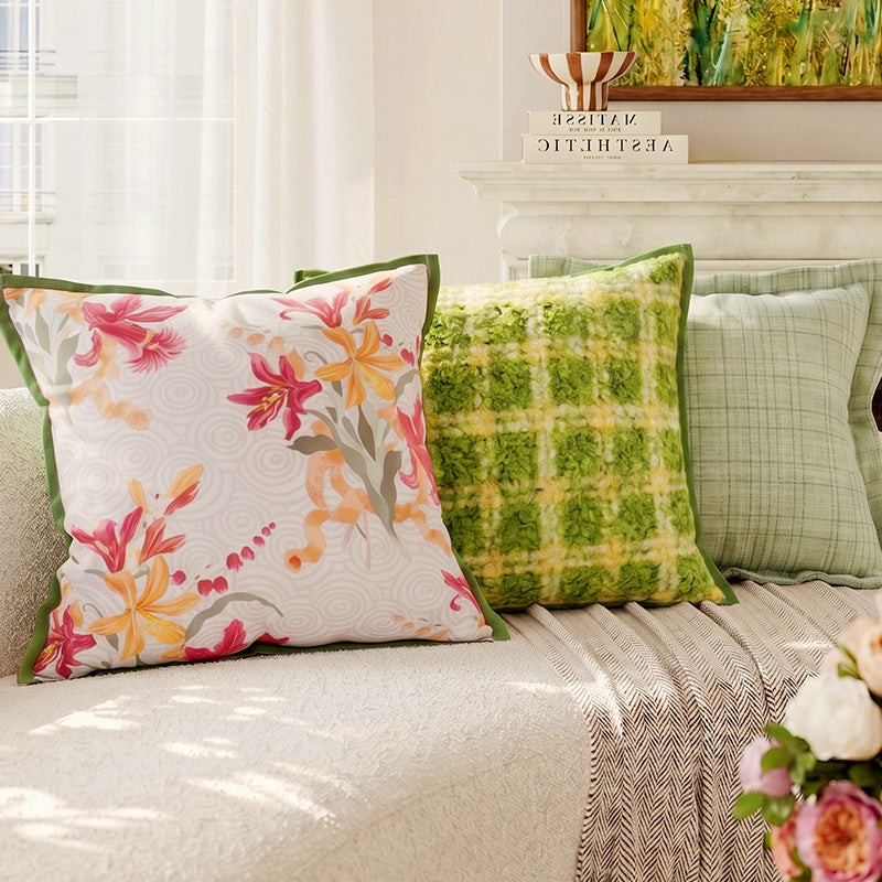 Elegant Ruffled Decorative Lumbar Pillow