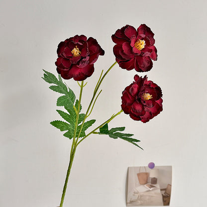 Lifelike Artificial Peony Floral Stem